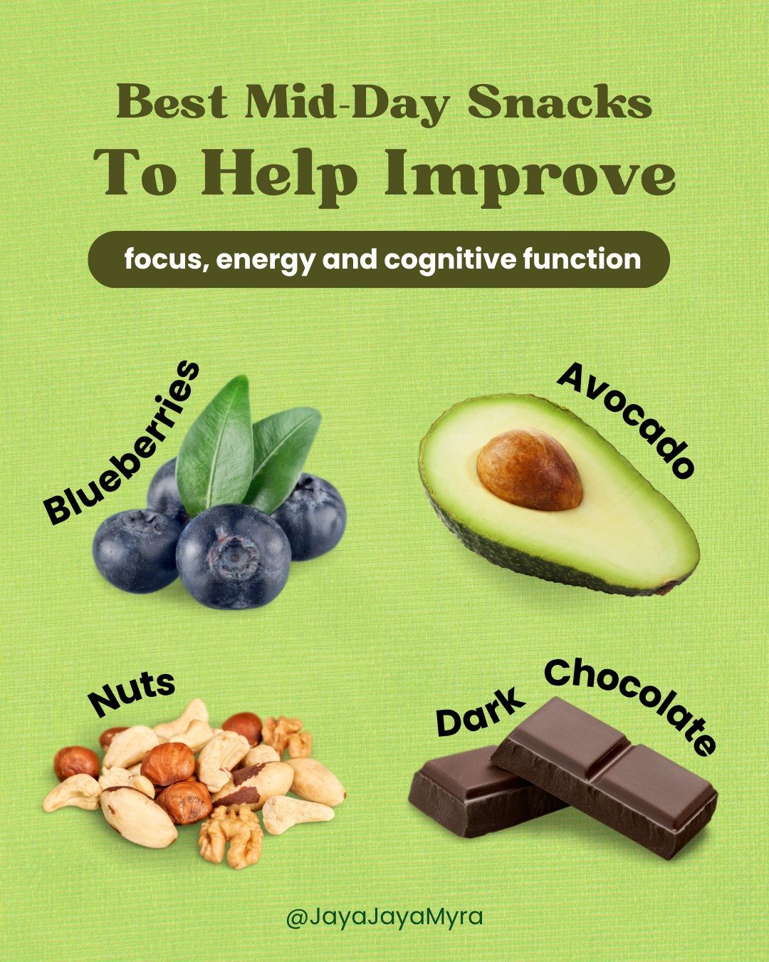 Snack smarter, think sharper. 🧠✨

Here's a little Monday wellness motivation to help fuel your week with intention!

Did you know that in Ayurvedic tradition and Vedic philosophy, food is medicine? And the right foods at the right time are a direct 