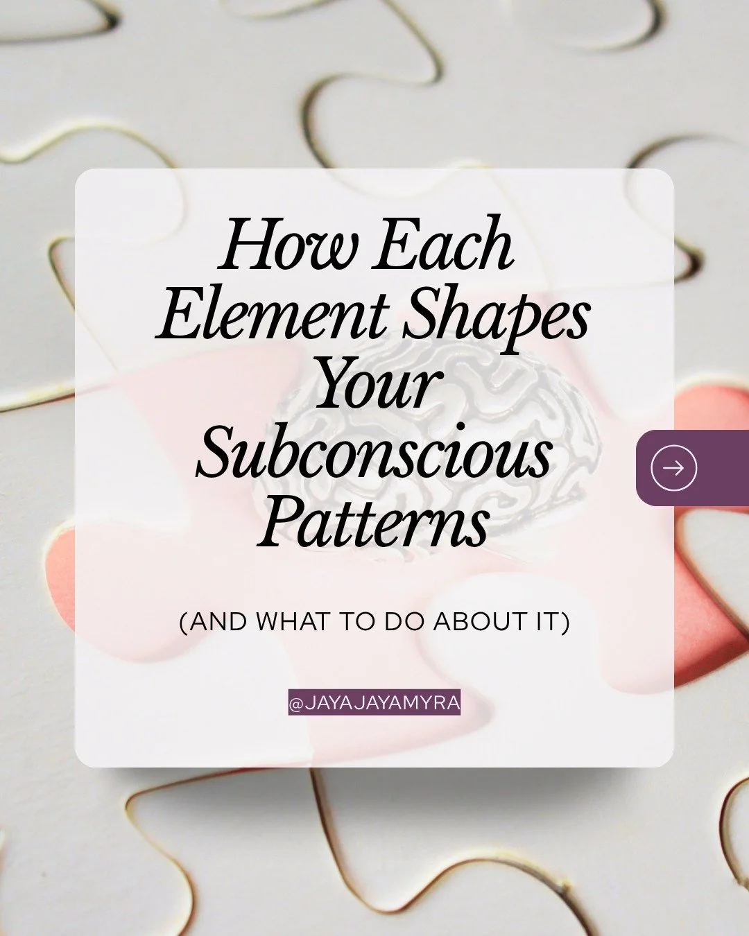 Here is something most personal development frameworks never tell you:

Over 70% of your behaviors, reactions and daily patterns are subconscious. They are automatic programs, running beneath the surface, shaped by your elemental nature and the imbal
