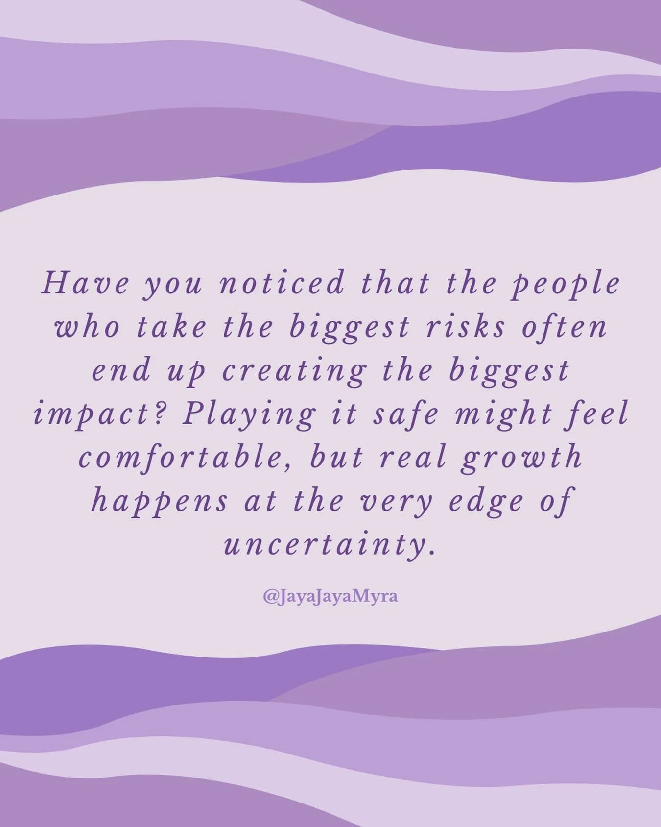 Have you noticed that the people who take the biggest risks often end up creating the biggest impact? Playing it safe might feel comfortable, but real growth happens at the very edge of uncertainty.

The ability to take meaningful risks, to step into