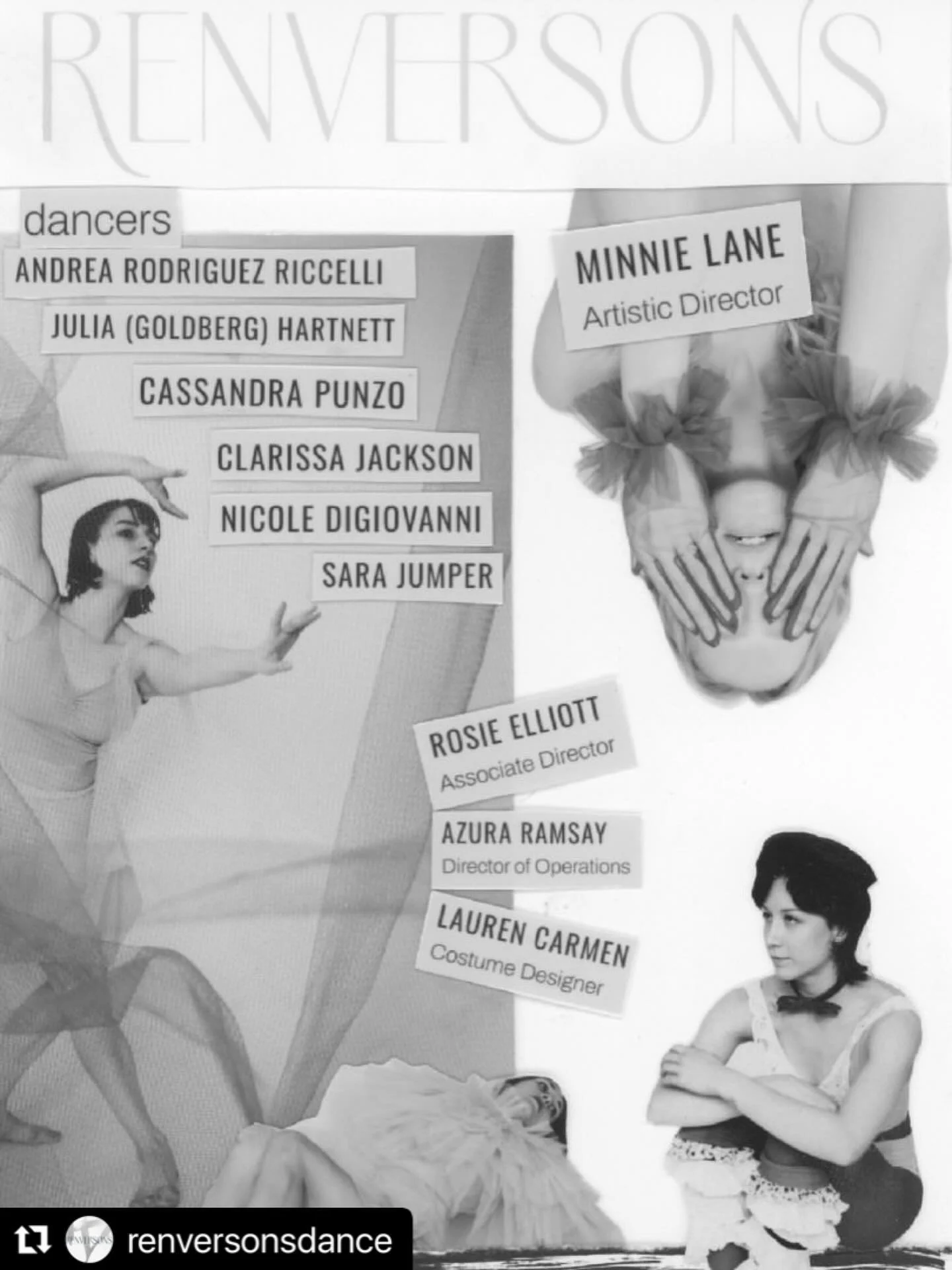 Reposting from @renversonsdance , because I love working with this company &amp; am presently buried in an exciting pile of fabric for pieces for this upcoming show🤗
・・・
Check out the first ever Renversons Zine ⚡️

Donate to Renversons and subscribe