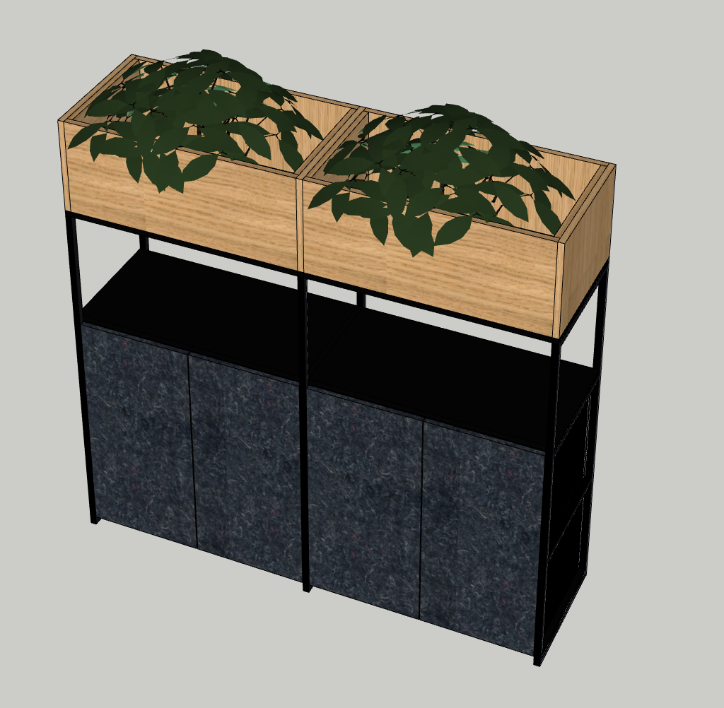 Medium with wide black decor box