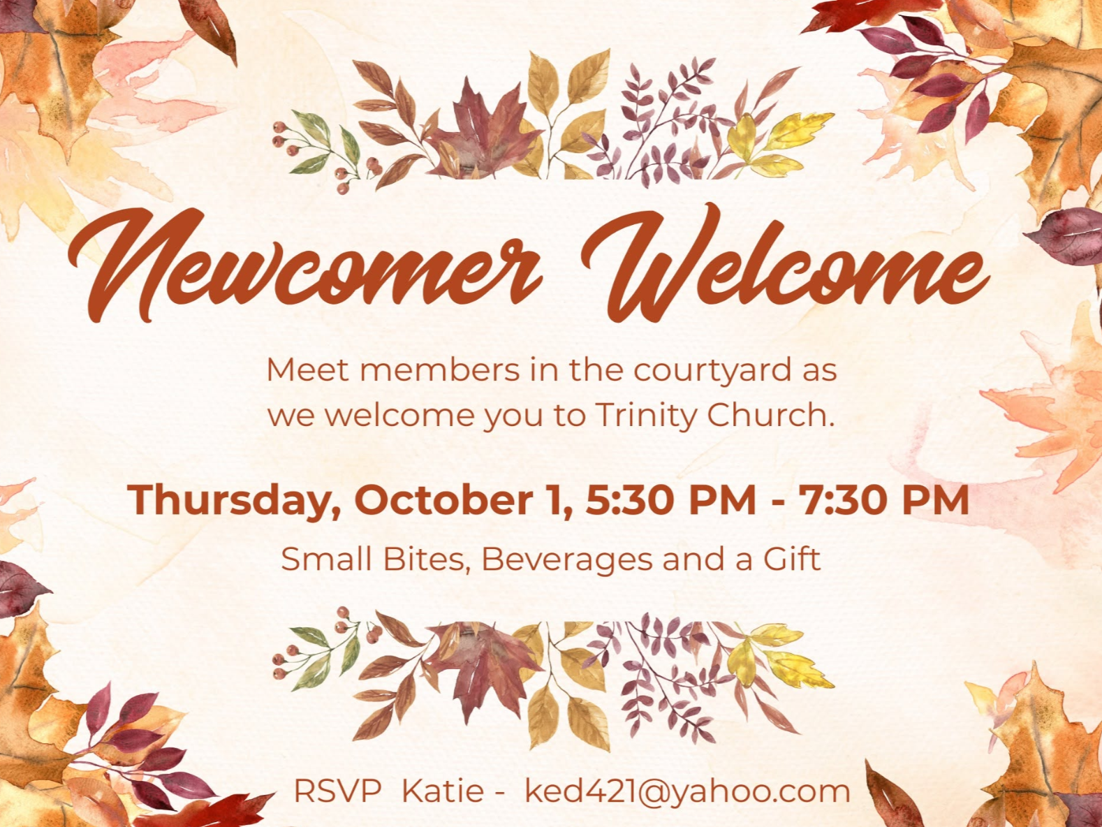 Oct. 1: Newcomer Party
