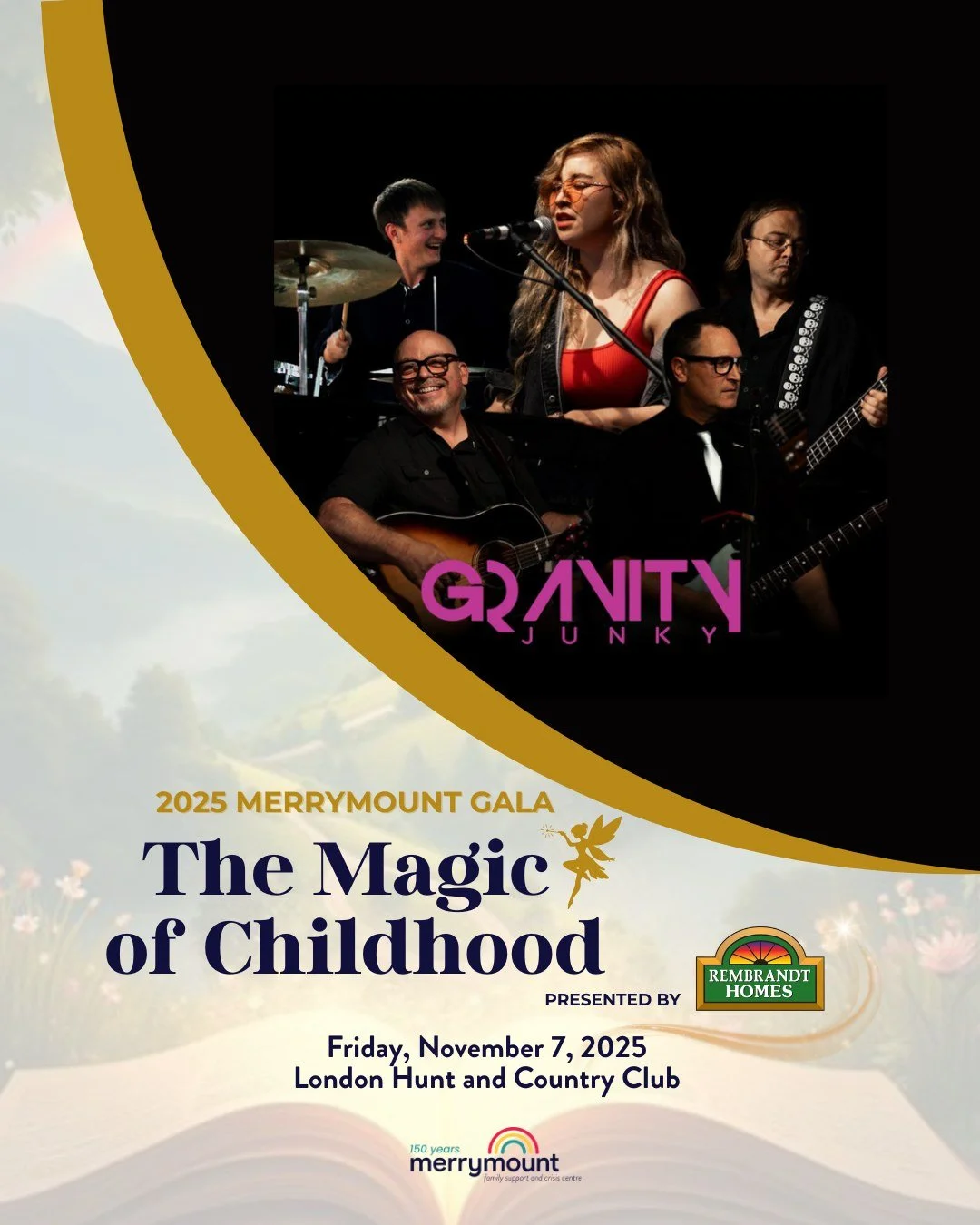 We’re thrilled to have Gravity Junky performing at this year’s Merrymount Gala! 🎶
Gravity Junky ’s guitarist, Mike Cascadden, has a special connection to Merrymount: his mom and siblings were cared for here back in 1965. This make
