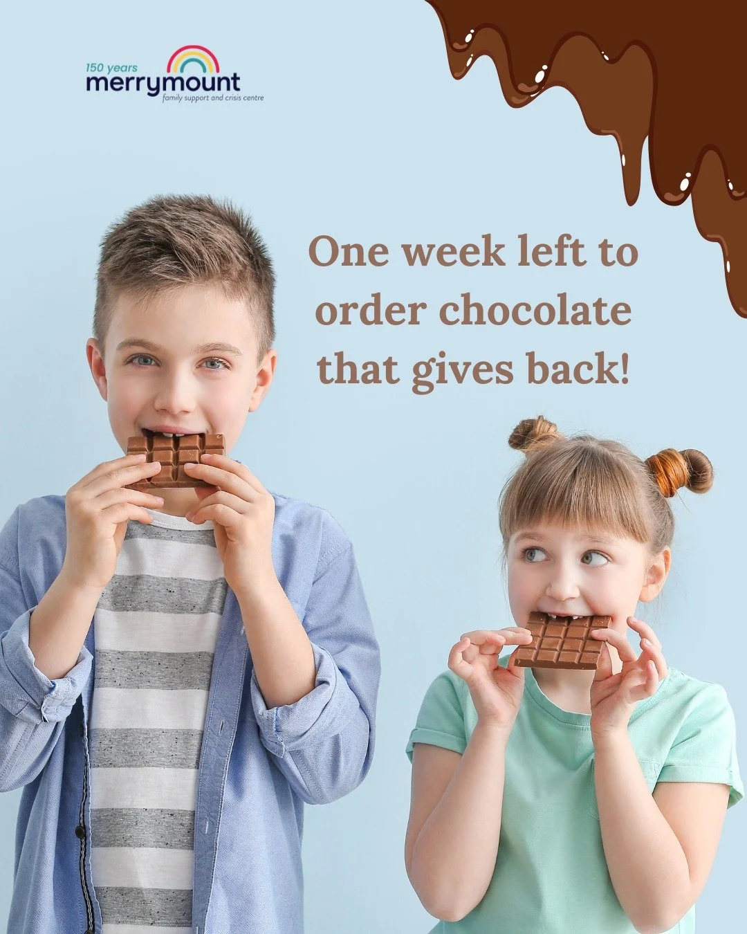 🍫 Just one week left to place your chocolate orders!
Our fall fundraiser with Rhéo Thompson Candies ends soon. Don’t miss out! Order by October 30th and enjoy delicious treats that support Merrymount programs for children and families.
