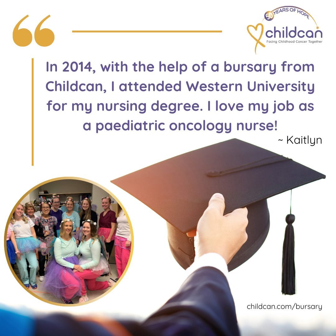 Since 1994, Childcan has awarded 145 bursaries. Did you receive one? We'd love to hear your story! If you are a Childcan kid pursuing post-secondary education, apply now at https://childcan.com/bursary

#ChildcanBursary  #Childcan50 #50YearsOfHope #F