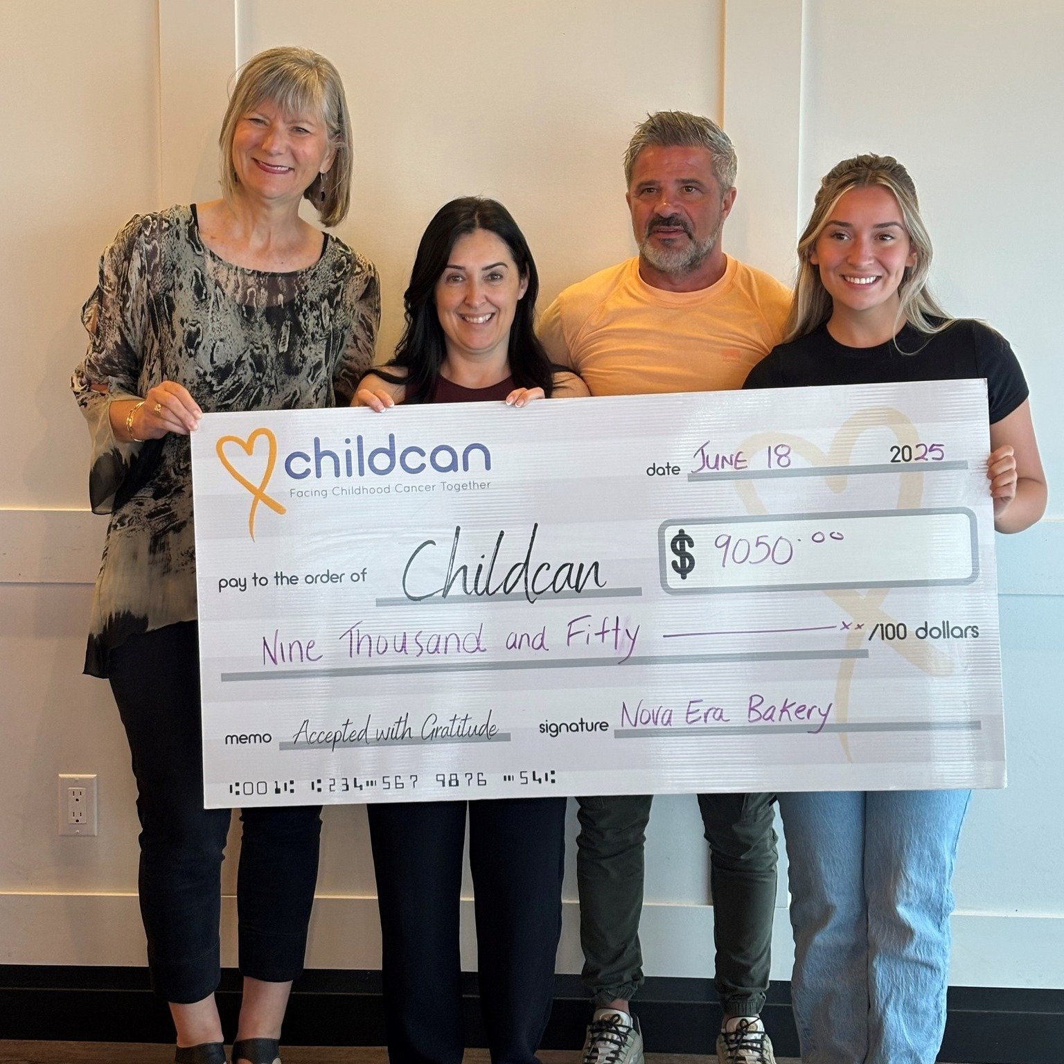 It's Thank You Thursday! Grateful to Nova Era Bakery who partnered with others to host an amazing event in support of Childcan, raising $9,050. If you can, stop by the bakery to say thank you. There's some extremely delicious treats there! 🥐😋

Than