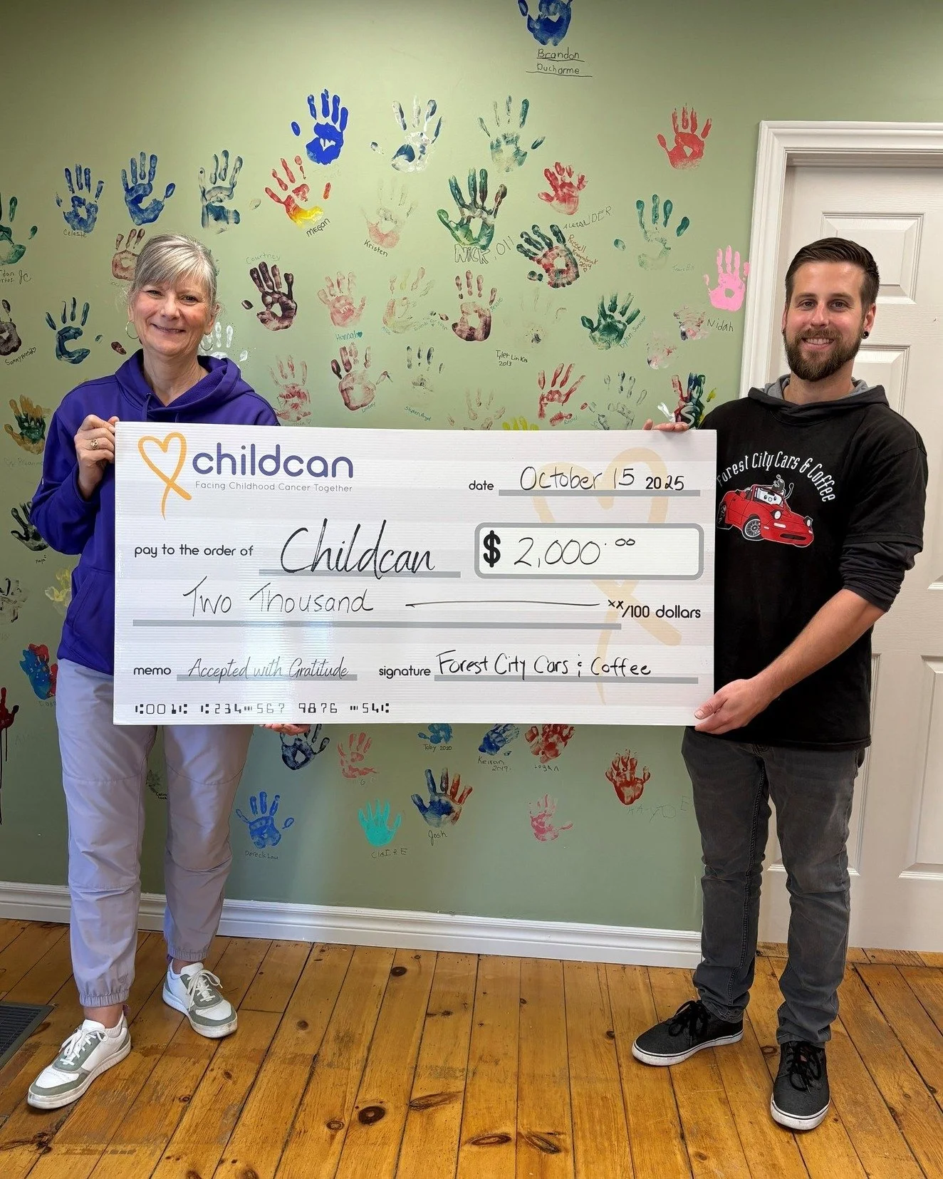 👏Big thanks to @forestcitycarsandcoffee for hosting their Season Closer in support of Childcan! They raised $2,000!! We're so grateful on behalf of the kids and their families who will benefit. 

We are #FacingChildhoodCancerTogether💛🎗💛