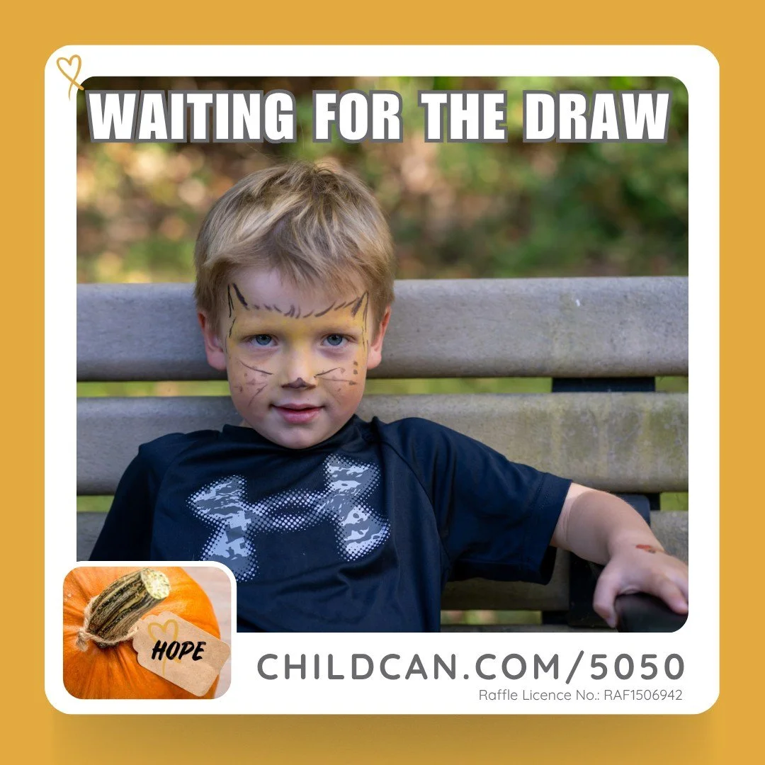 There's just hours left to buy your 50/50 tickets! If you've already got yours, sit back, and relax as we wait for the draw on Thursday. In the meantime, we will be reconciling and calculating the hope you have harvested for those affected by childho