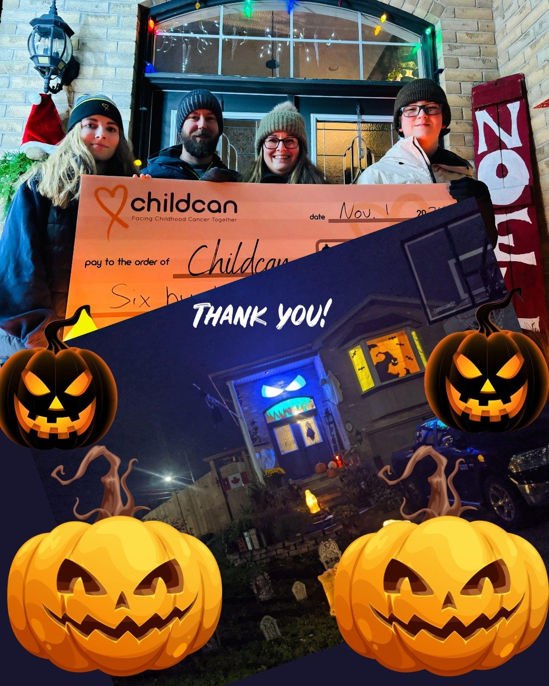 Double the thanks to the superstars pictured in this photo! 👻They are the masterminds behind the Halloween Back Yard Walk Through and raised DOUBLE the amount this year vs last year! Whoop Whoop! Please join us in giving double the thanks to @miller