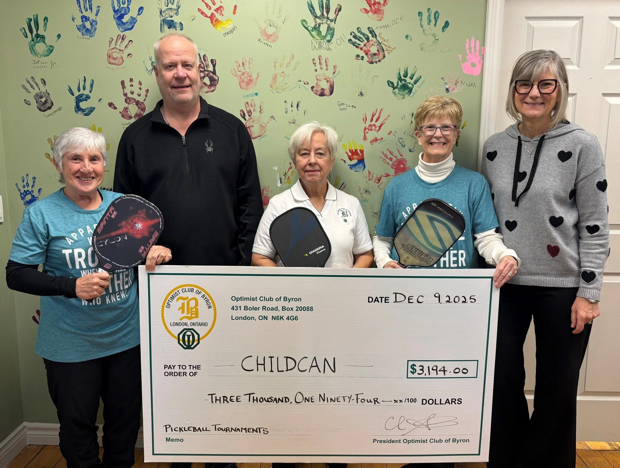 🏓Serving up a huge THANK YOU to Optimist Club of Byron and especially Optimists Gail, Chris, Ann and Heather who stopped by our office this week with the proceeds from TWO Pickleball tournaments this year! We extend our gratitude to all the particip