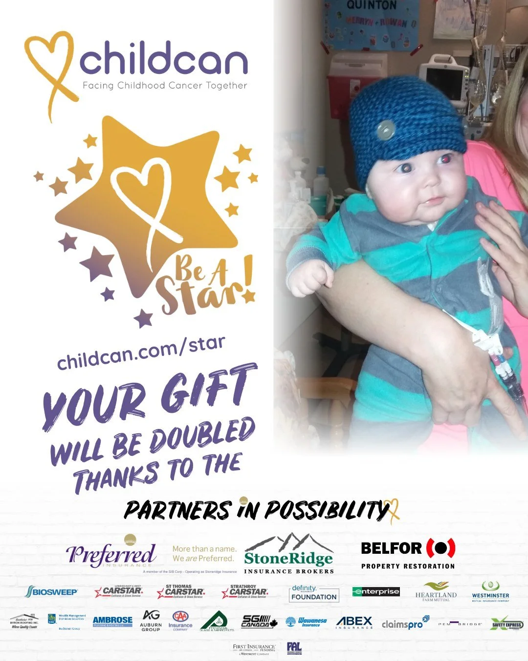 "When you give to Childcan, you lighten the crushing financial weight parents carry when they must step away from work to be by their child&rsquo;s side."

When you give to Childcan, your gift will be doubled. Learn more and give now: https