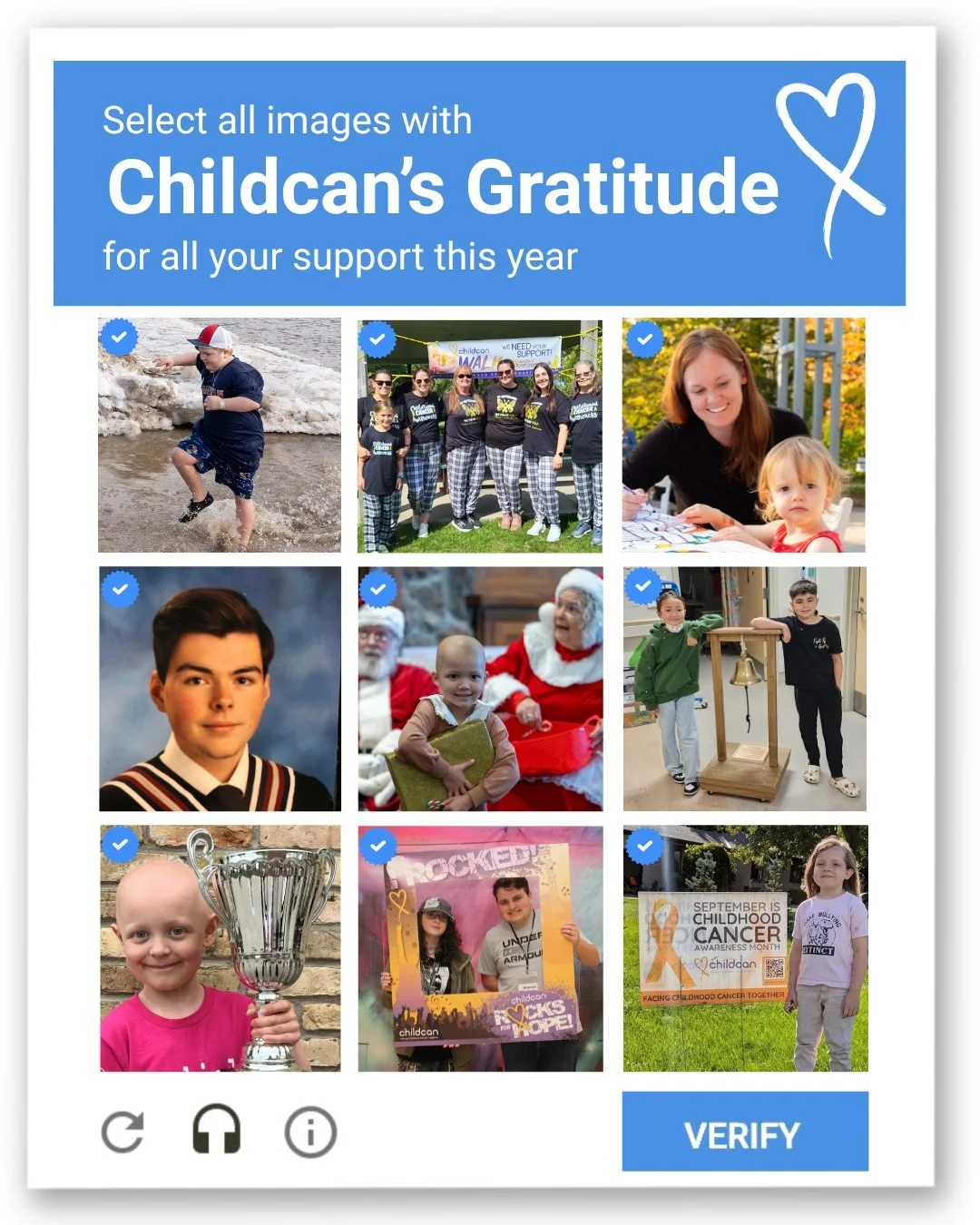 As we head into the holidays we are filled with gratitude for all your support throughout the year. 🥰 YOU are making it possible for families to be supported as they navigate the childhood cancer journey and we're grateful for every step taken by th