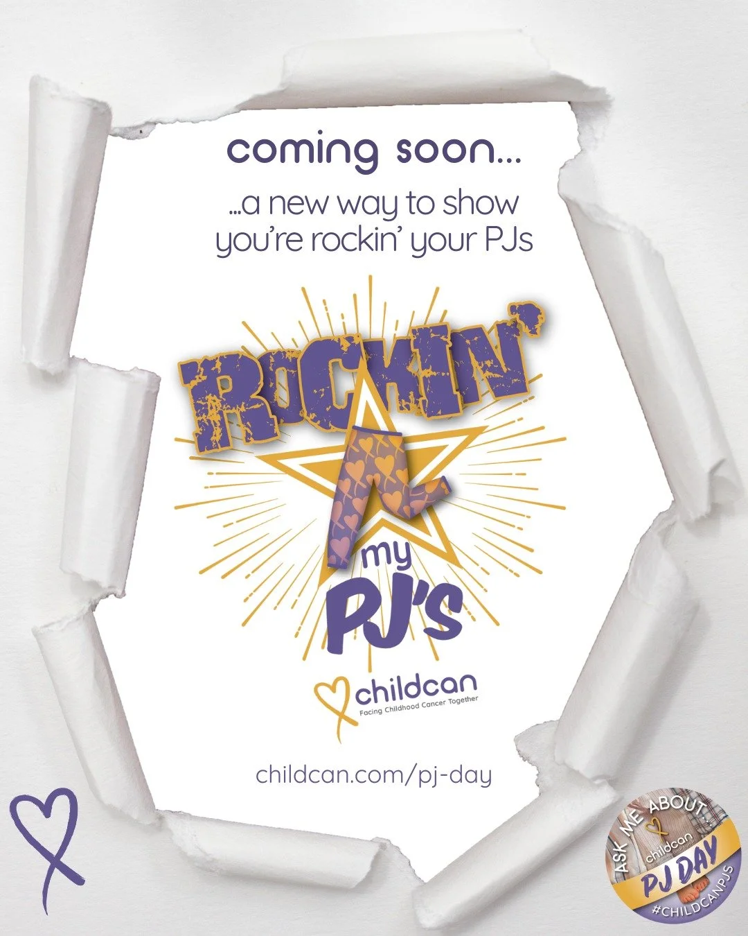 Sneak peek...! More details coming soon...!

Have you signed up for Childcan's PJ Day yet? If you need a letter to ask your club/organization/school to get involved, we have one ready for you on our website.

https://childcan.com/pj-day #FacingChildh