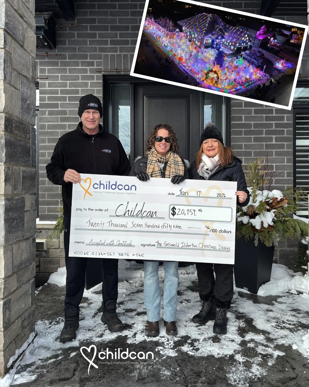 A lot of lights generated a LOT of hope for Childcan families! Thank you Jeff, Nancy, all the volunteers, and everyone who visited the @griswoldildertondisplay! 

We are #FacingChildhoodCancerTogether💛🎗💛