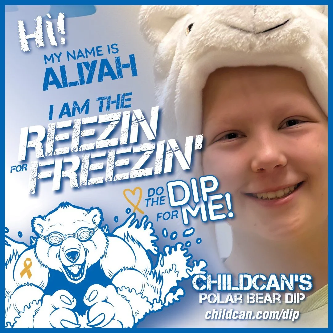 Aliyah's the Reezin' for Freezin'! 🐻&zwj;❄️ 🏊&zwj;♀️🥶 Will you do the Dip for Aliyah?

We have a super exciting update on Aliyah coming later today. Watch this space! 

In the meantime, register now! Your fundraising will support kids just like Al