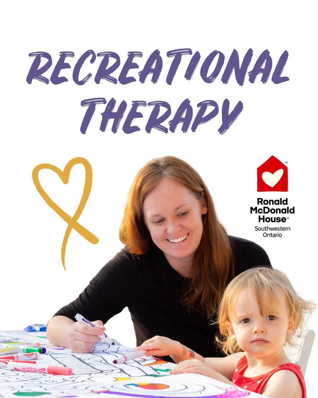 Starting April 14, 2026, we are partnering with our friends @ronaldmcdonaldhouseswo for Recreational Therapy! Recreation Therapy is all about using play, creativity, and meaningful activities to support wellness for the whole family. These sessions a