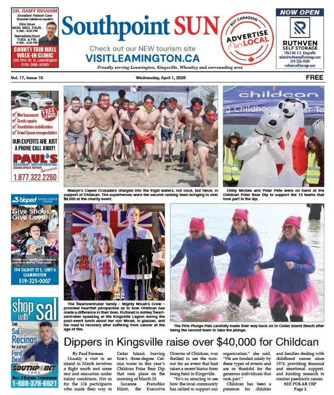 Hold the front page! Thank you Southpoint SUN! 

To read the full article, go to: https://childcan.com/our-news

 #ChildcanDip #KingsvilleOntario #FacingChildhoodCancerTogether💛🎗💛