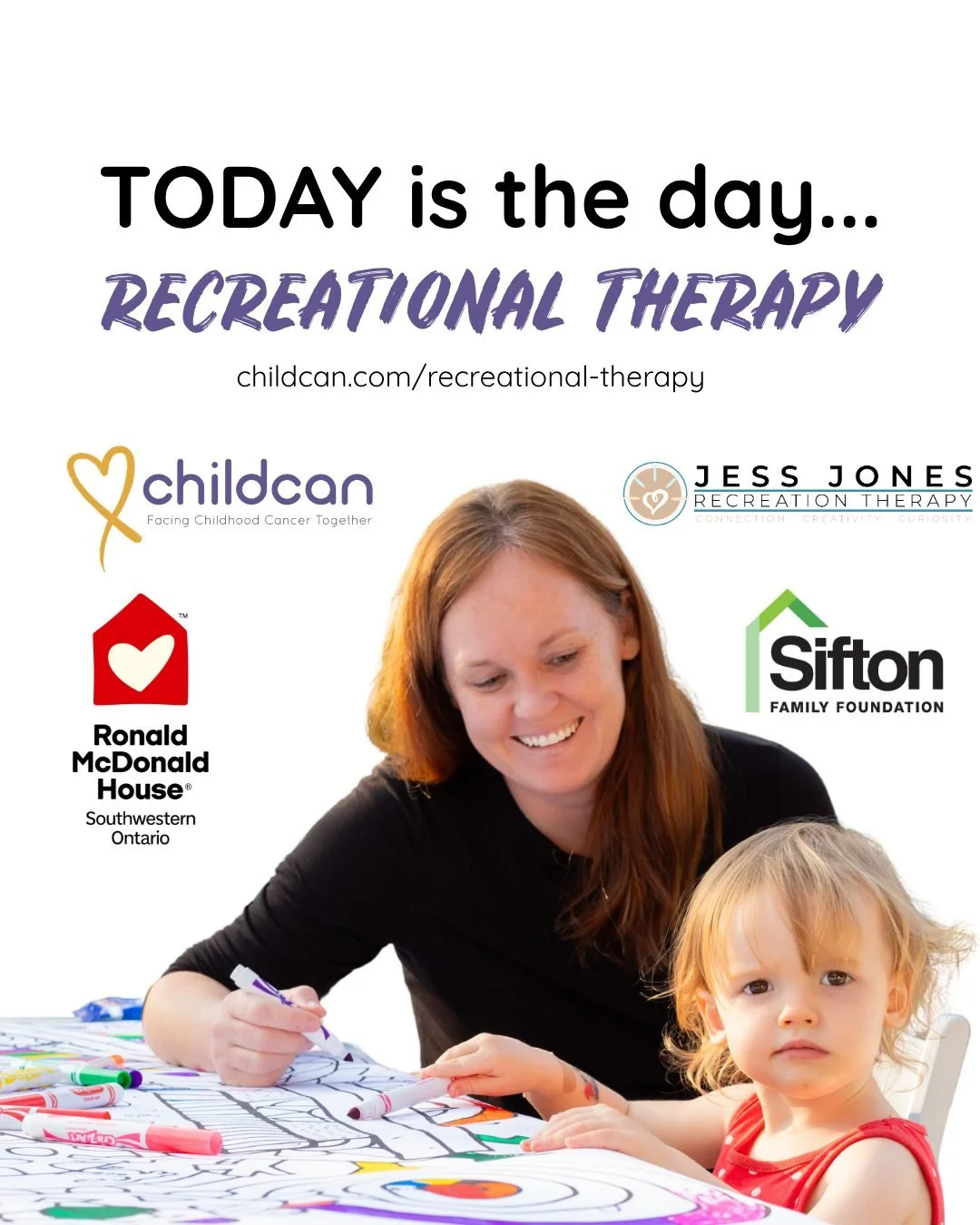 Today's the day for Recreational Therapy! If you are a Childcan family who is not staying at Ronald McDonald House, it's not too late to register. We can't wait to see YOU, @jessjonesrectherapy, at @ronaldmcdonaldhouseswo at 1pm today! 

https://chil