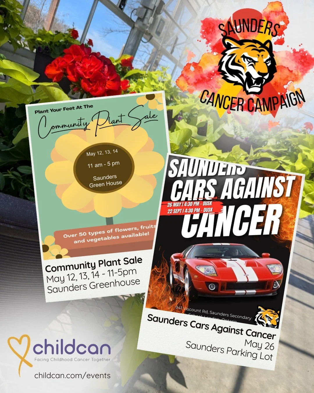 We are thrilled to announce that Saunders Secondary School will once again be supporting Childcan families through Saunders Cancer Campaign!

Over the last 24 years, Saunders has raised over $929,000 for some great organizations, including Childcan. 