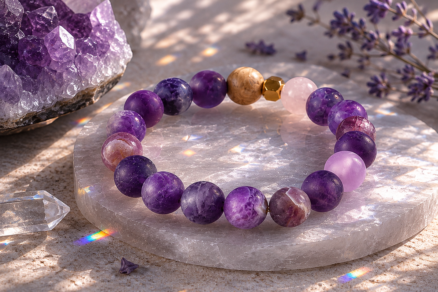 10mm Amethyst Mindfulness Bracelet