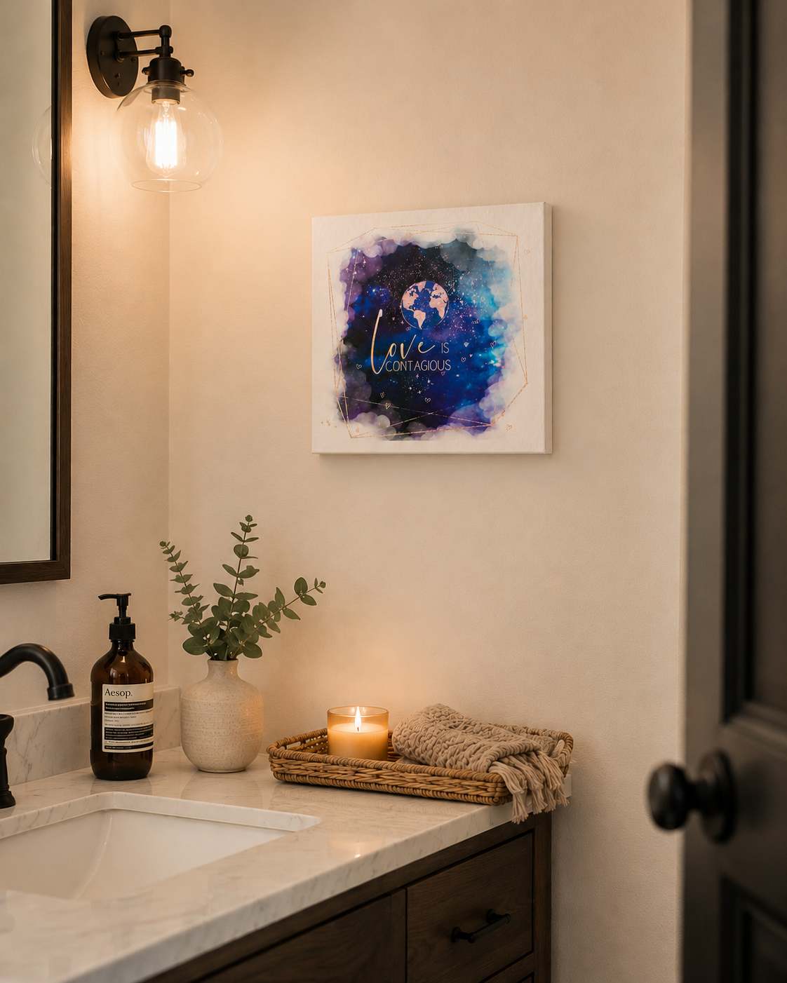 Canvas Wall Art "Love is Contagious"