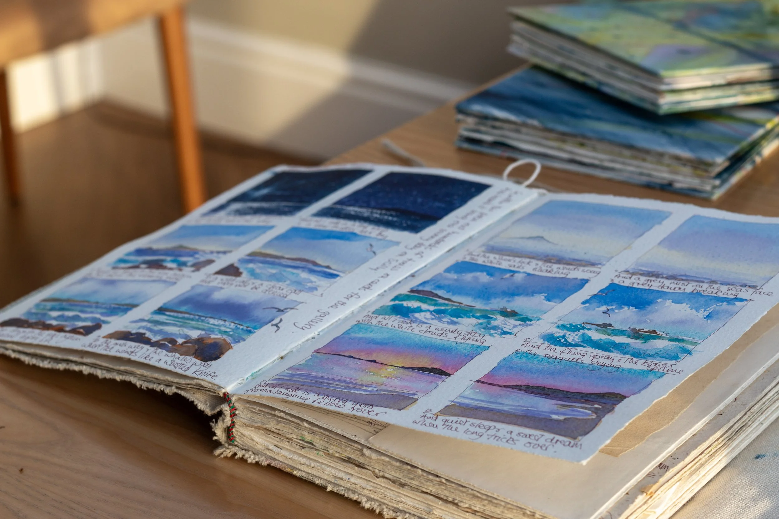 Sketch Book with Watercolours