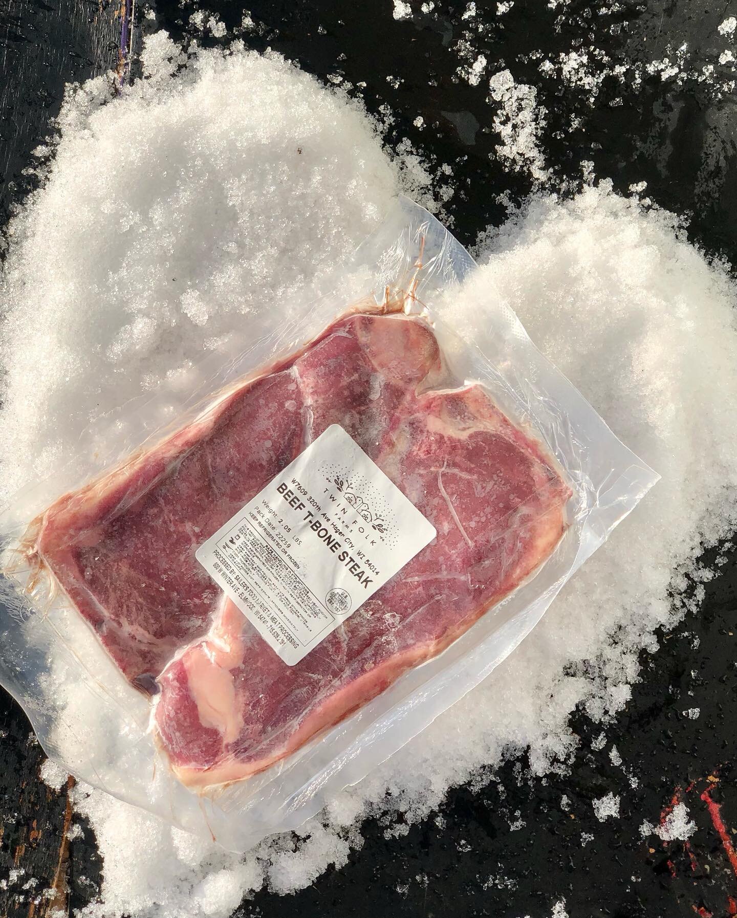 🥩 Juicy steaks and hearty Valentine snow. ❄️ 
I put together three steak/chop specials for this week, and these photos turned out so cute (or so I thought 🥰).
If I were to give advice on properly prepared steaks/chops, I&rsquo;d say this:
- Bring y