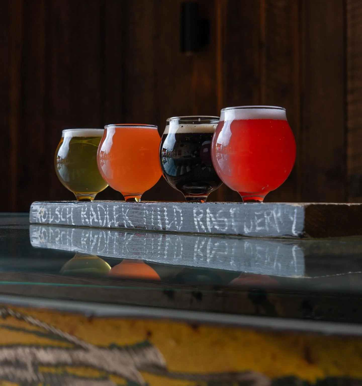 Long Weekend Flight:

K&Ouml;LSCH | 
GRAPEFRUIT RADLER | 
NITRO MILD | 
RASPBERRY WHEAT

Including our brand new Raspberry Wheat Ale (4.3%) now available in tasting room.