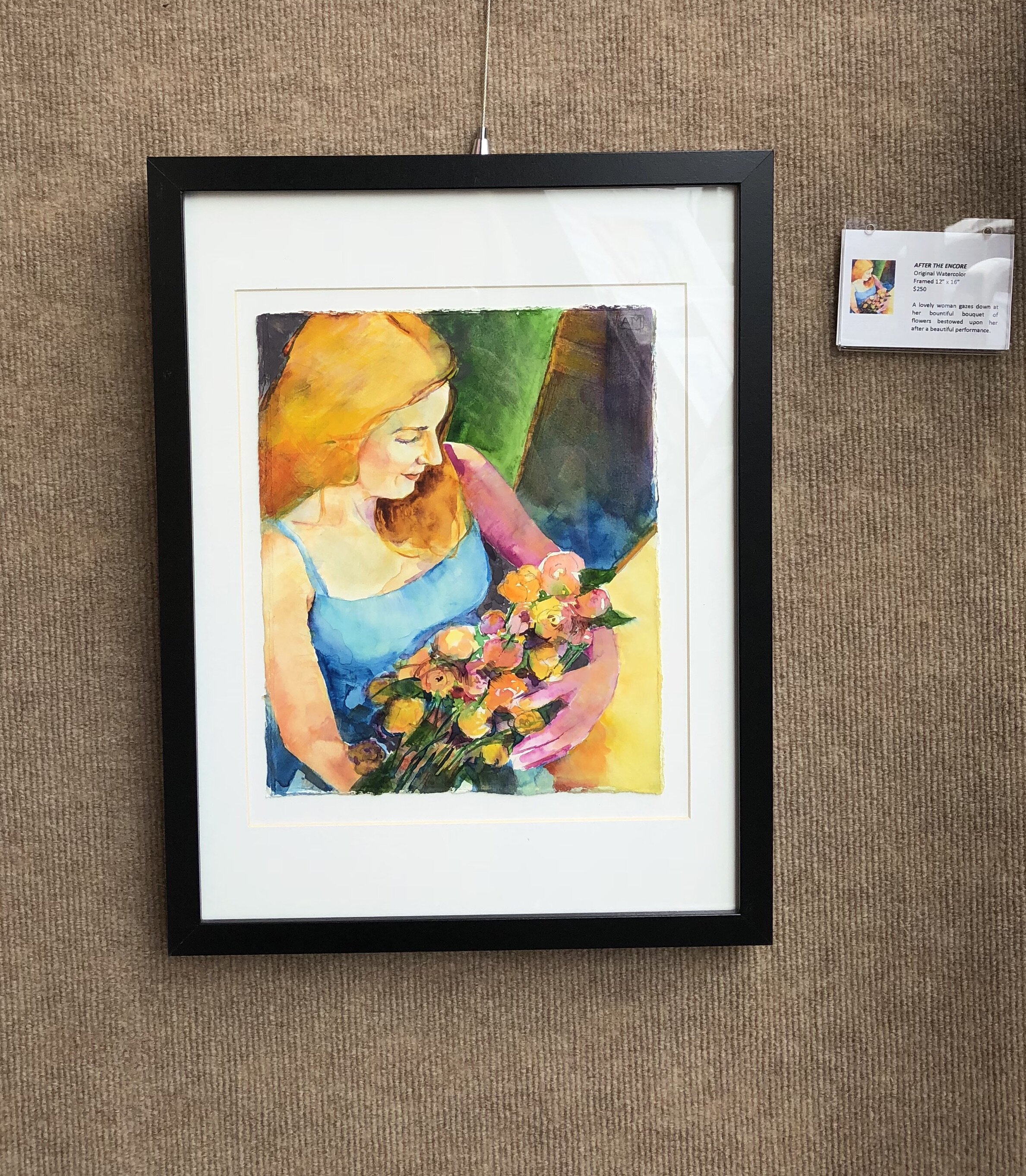 After the Encore framed watercolor art