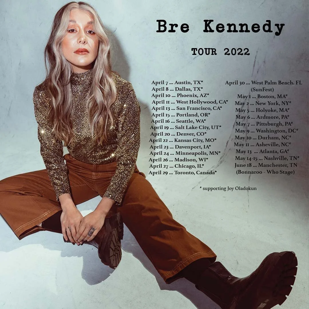 Bre Kennedy's tour with Joy Oladokun begins tonight in Austin, TX!