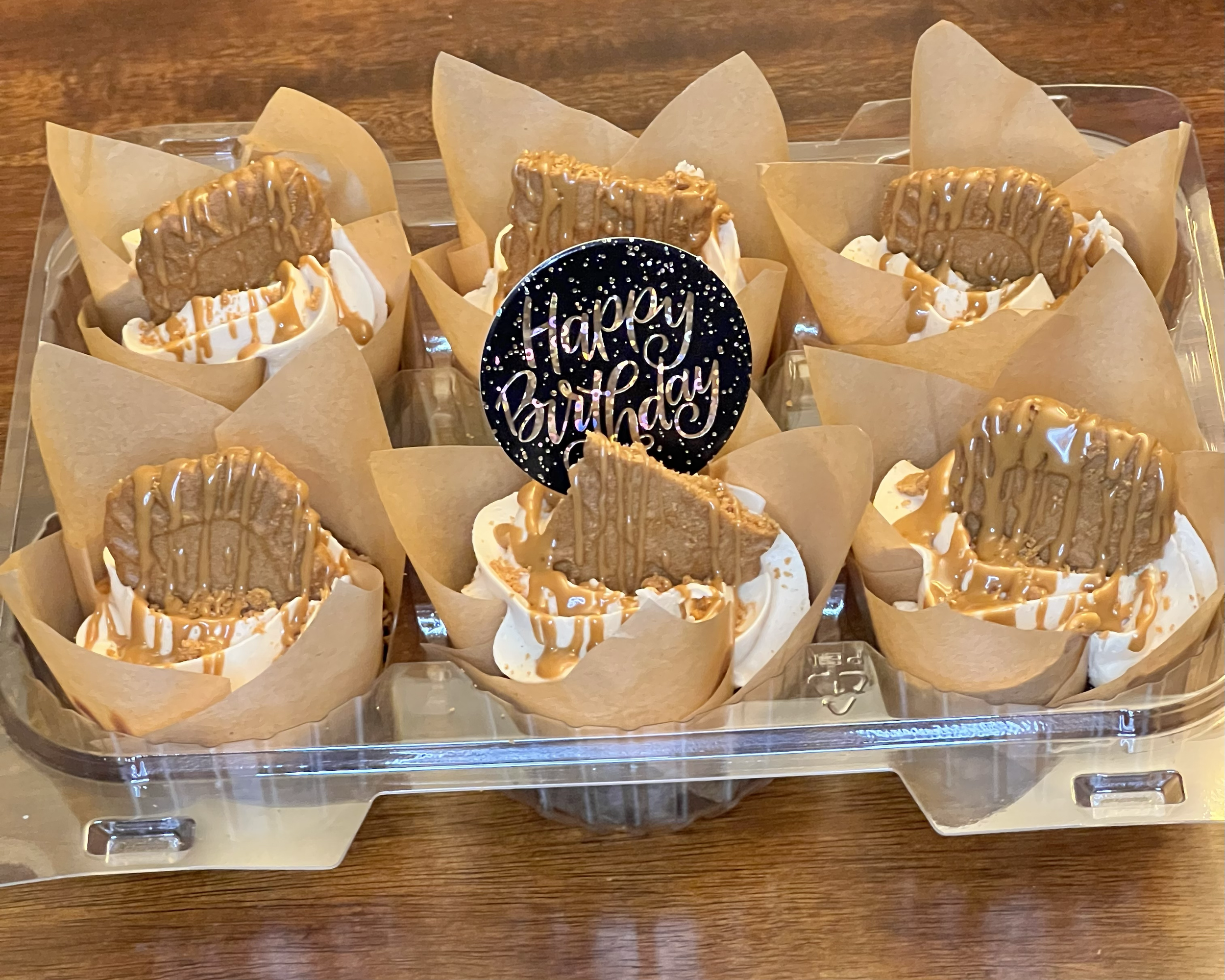 1/2 Dozen Chocolate Cookie Butter Cupcakes 