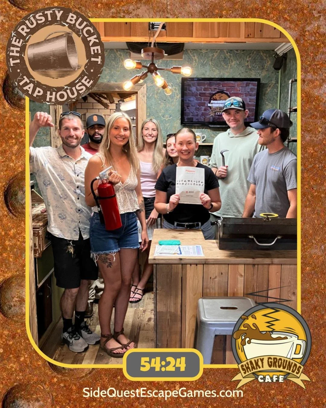 ๐๐ Huge congrats to the amazing wedding party who crushed the Shaky Grounds Café escape room this weekend! ๐๐งฉ What an epic way to celebrate—teamwork, laughs, and beating the clock together.
Special shoutout to the bride, my wonderfu