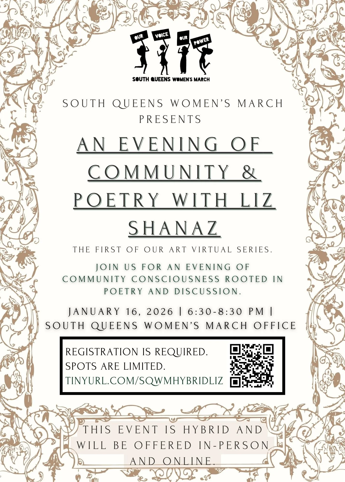An Evening of Community & Poetry with Liz Shanaz