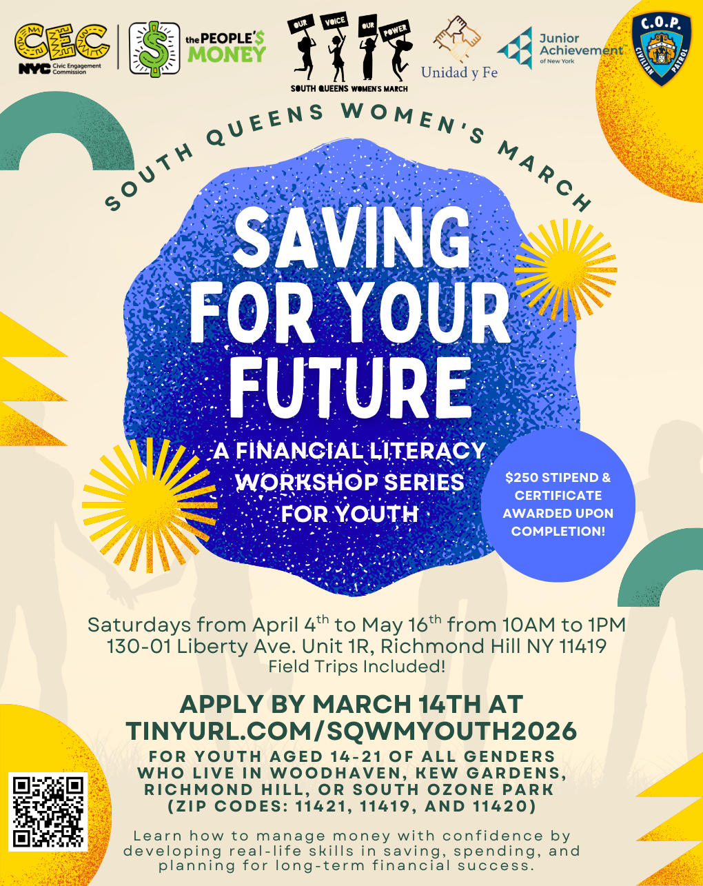 Saving For Your Future: A Financial Literacy Workshop Series For Youth