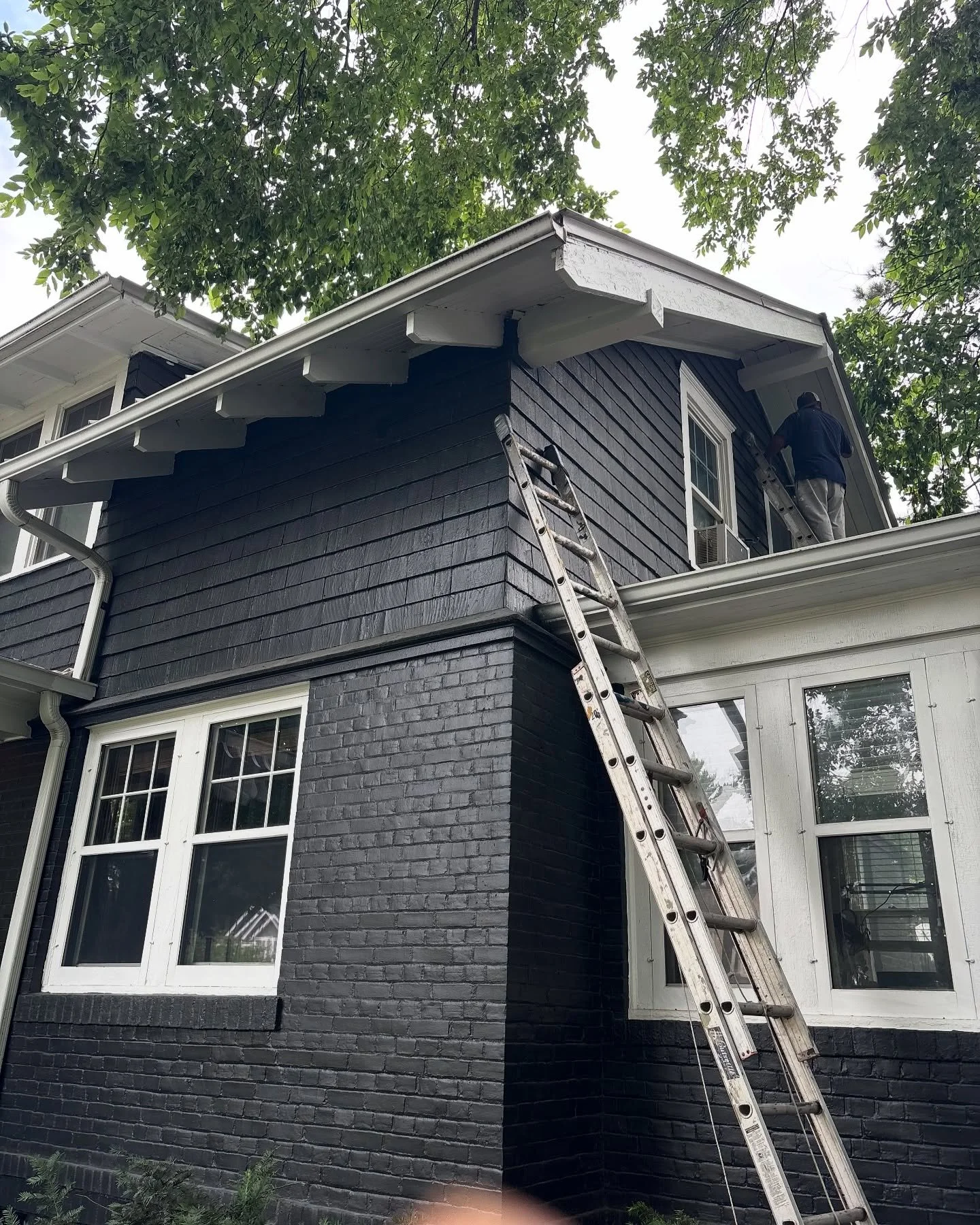 Finishing a job abandoned by another painter. Wood repair, too. Another happy customer. Call or text Jose today for your free estimate. We already have a couple exteriors on the calendar for next spring. 612-309-7934