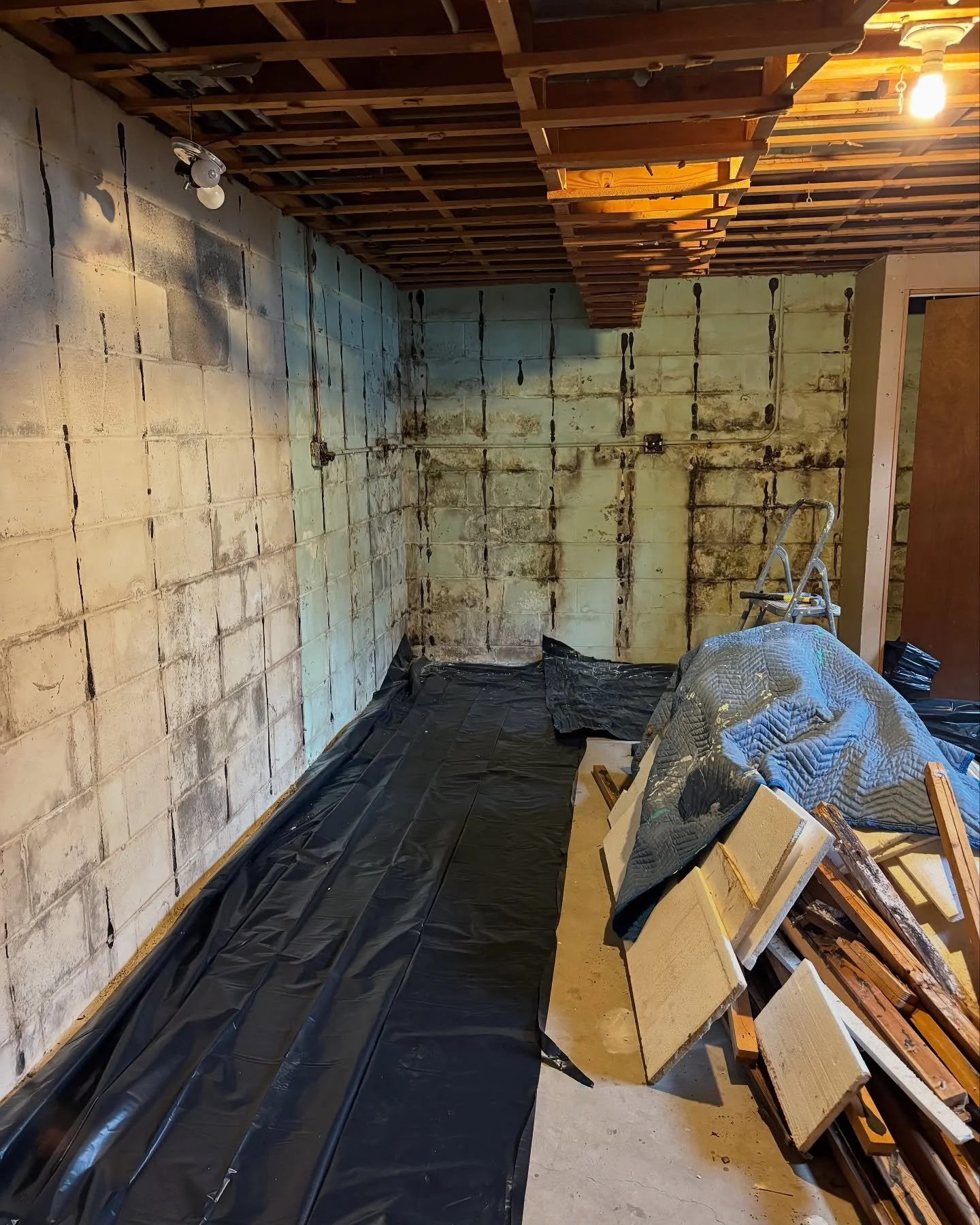 How very happy the customer is after Jose repaired and painted these basement walls, damaged and stained by water! Call or text Jose to discuss your painting needs. 612-309-7934