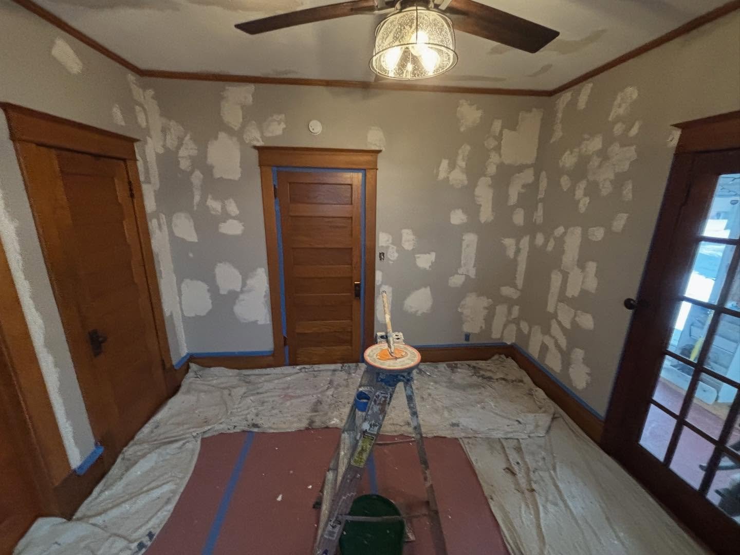 Just finished this project on a 1911 Linden Hills home. We Skim coated walls and ceiling and applied texture to match with the ceiling. Than Primed and painted the walls. Another Happy Customer! Give us a call or text for a free estimate at 612-979-6