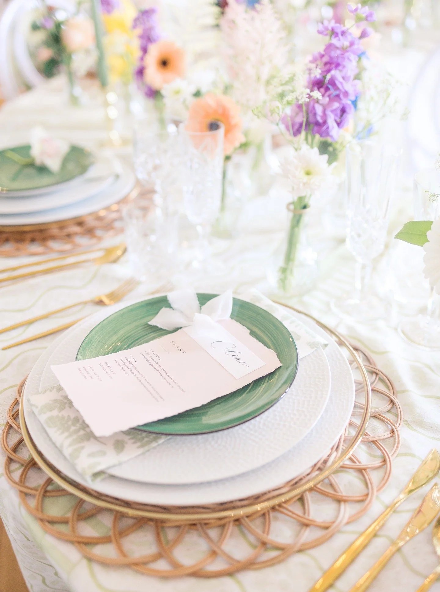 Fresh pastel table-scape palette finished off with blush hand torn menus and white silk frayed ribbon 🤌🏻

Planner/ photographer @brunaalexandra.photography
Venue @salthouseuk
Event Signs &amp; Stationery @lucymarchstudio
Violinist @dovestringsmusic