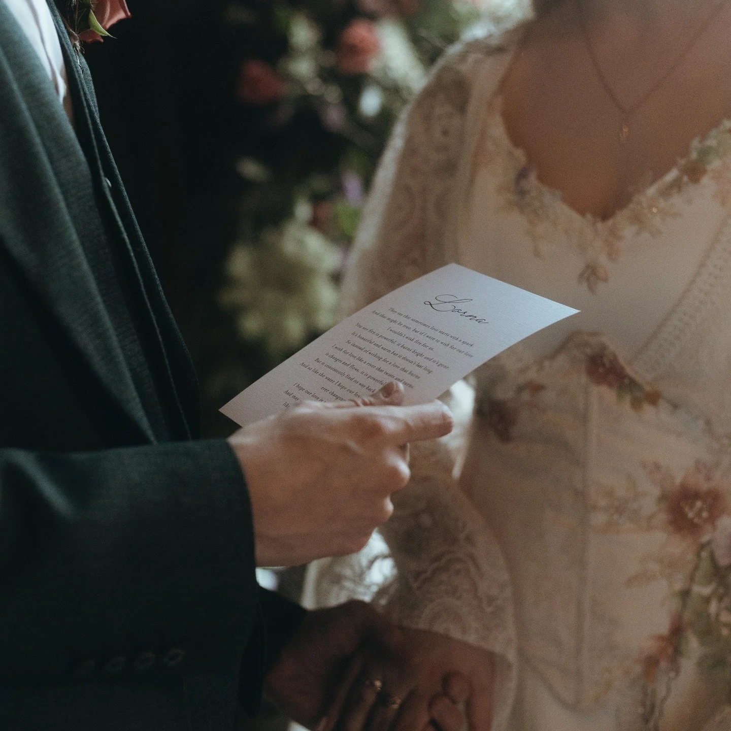 Spotlight on all things symbolic! Have you thought of special touches for your ceremony? A few ideas I absolutely love are:

💌 Custom printed vow reading cards (available from me!)
🎗️ Hand fasting
🕯️ Candle lighting 
✨ Exchanging sealed letters to
