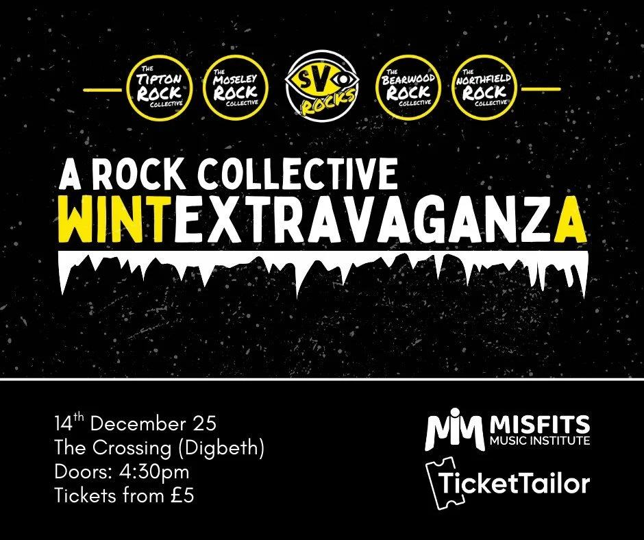 We have our yearly Rock Collective Gig coming up this Sunday. Bring your friends and family and have some festive fun, sharing what we've all been up to over the last few weeks. 

Click the link below for more info and tickets
https://www.tickettailo
