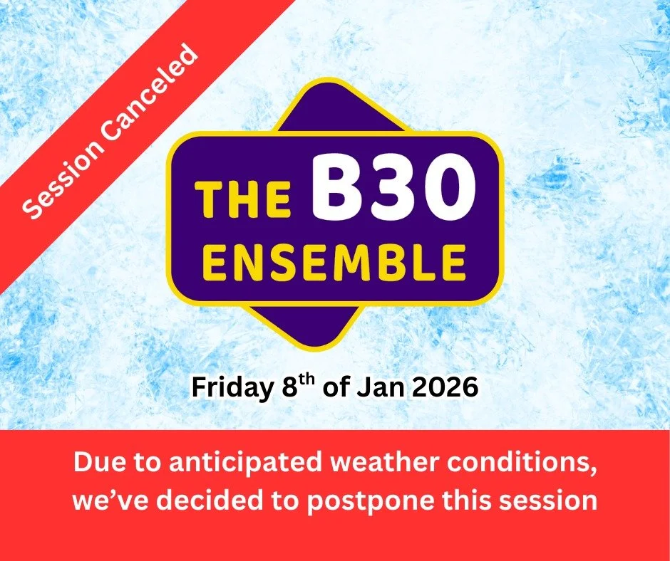 Unfortunately due to the amber weather warning scheduled for snow and ice. We've decided to postpone tomorrow's B30 Session. 

The idea of taking on the small hilly roads of Bournville in ice and snow did not seem like a smart idea. 

We'll see you n