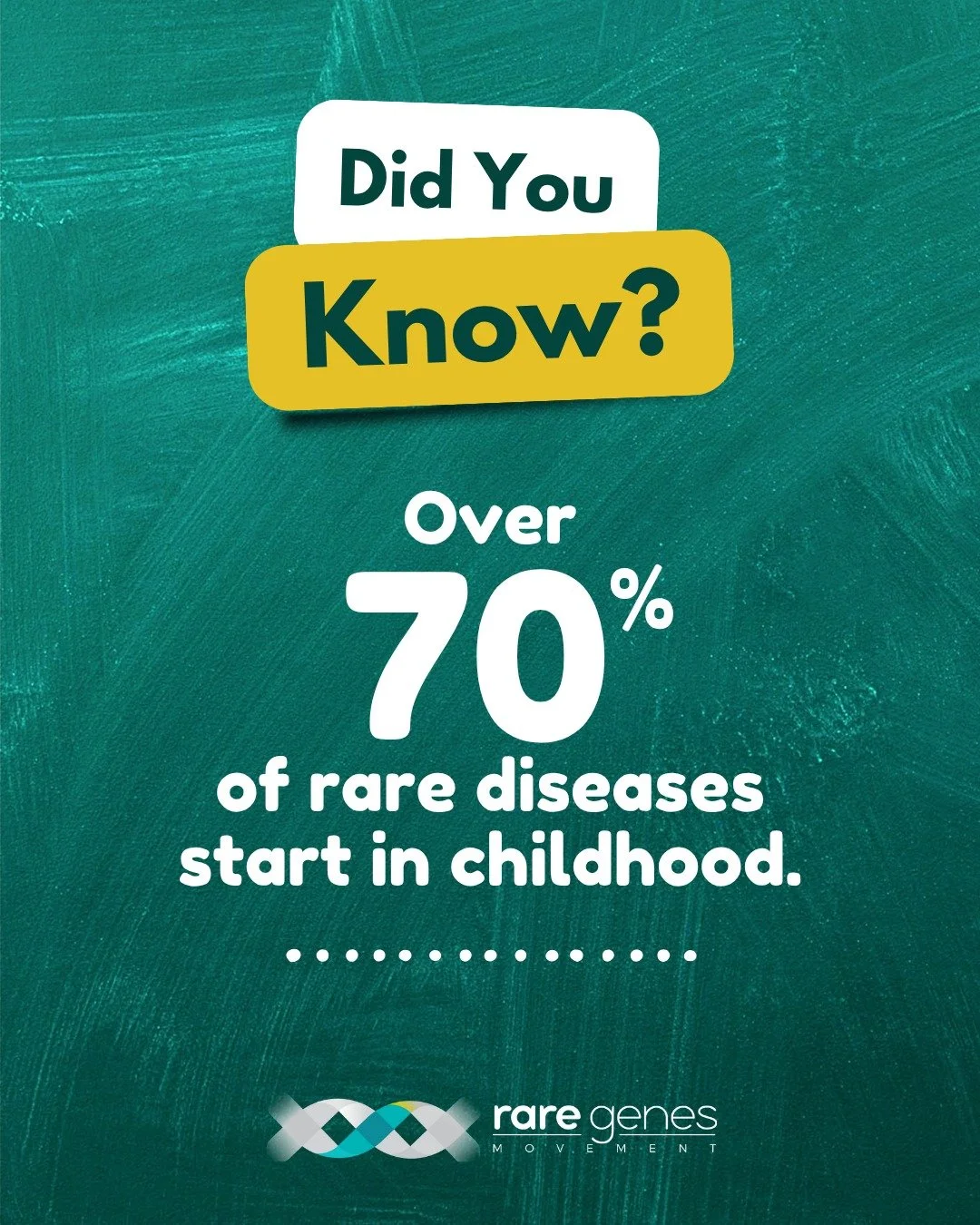 💙 Over 70% of rare diseases begin in childhood. Behind every number is a child, a family, and a journey most of us will never see.⠀
⠀
Help us make the invisible visible: share this post, raise awareness, and stand with the rare community. ✨⠀
⠀
👉 Le