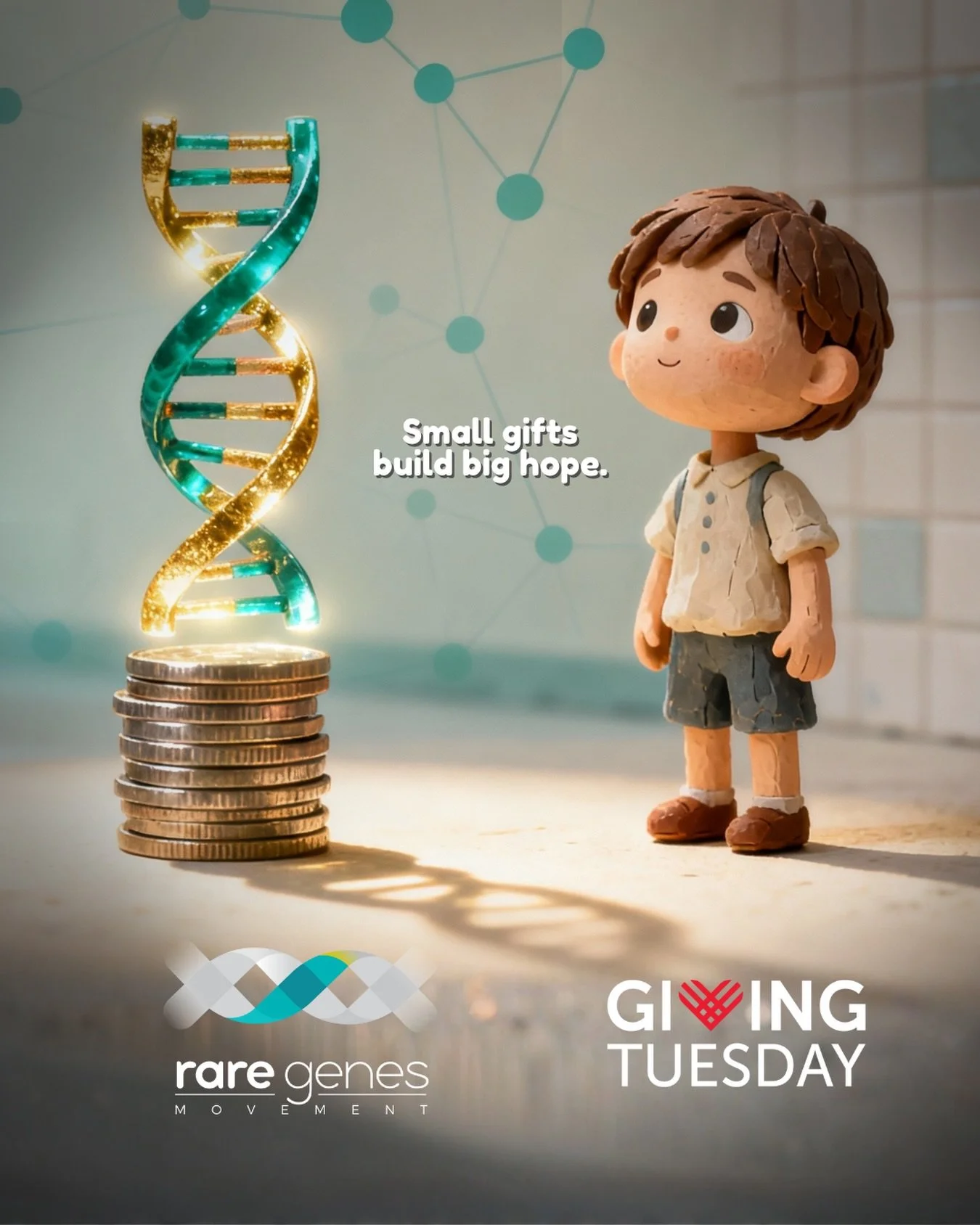 It doesn&rsquo;t take much to lift a family facing the impossible. 💛
Small gestures become breakthroughs.
Thank you for helping build a future where rare isn&rsquo;t lonely. 🌈
#GivingTuesday #RareGenesMovement #RareDisease #SupportRareFamilies #Big