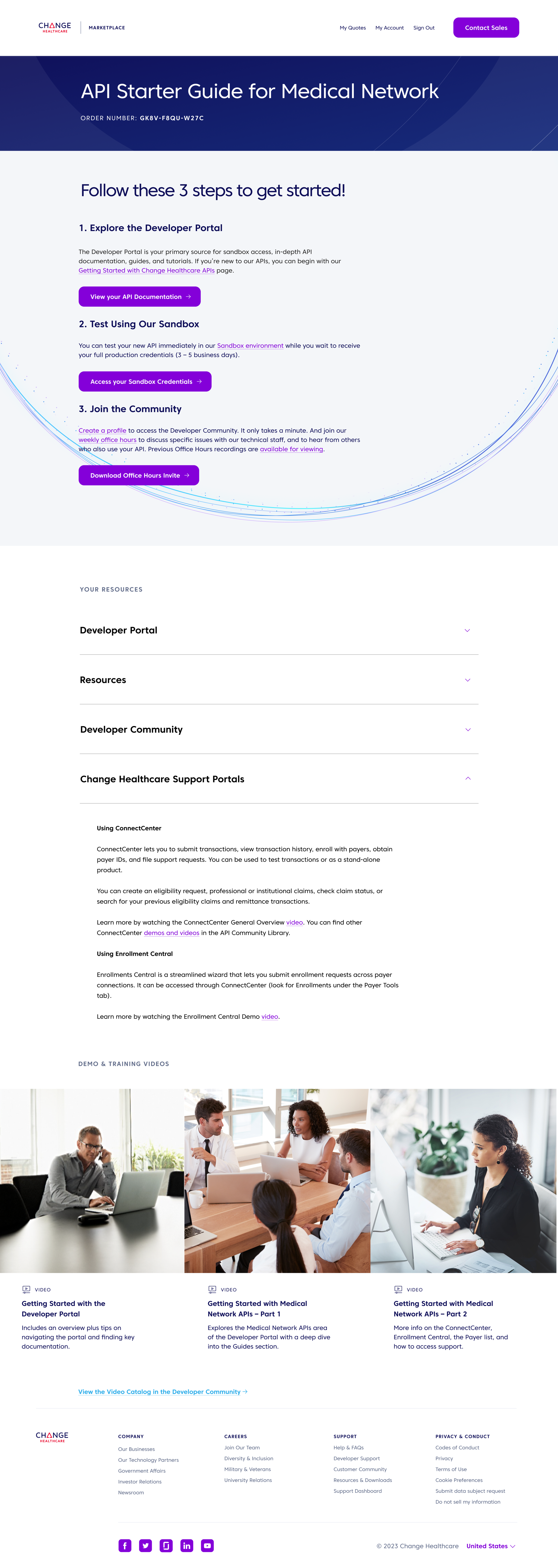 New API subscribers received a starter guide with instructions on how to onboard themselves