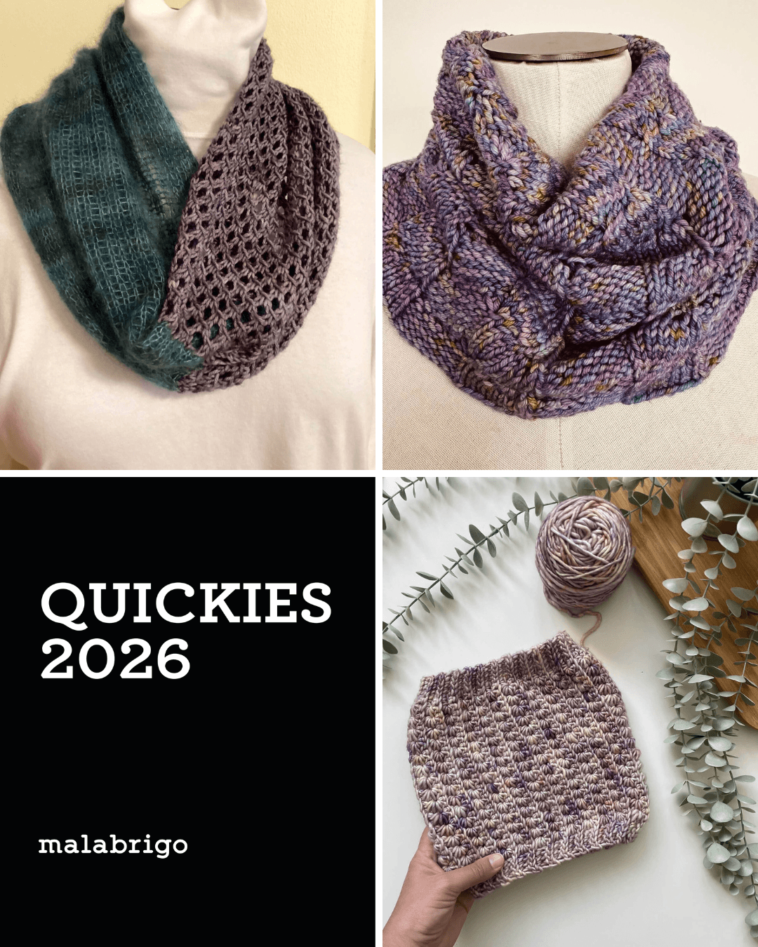 Malabrigo Quickies: Three Cowls for September Mornings