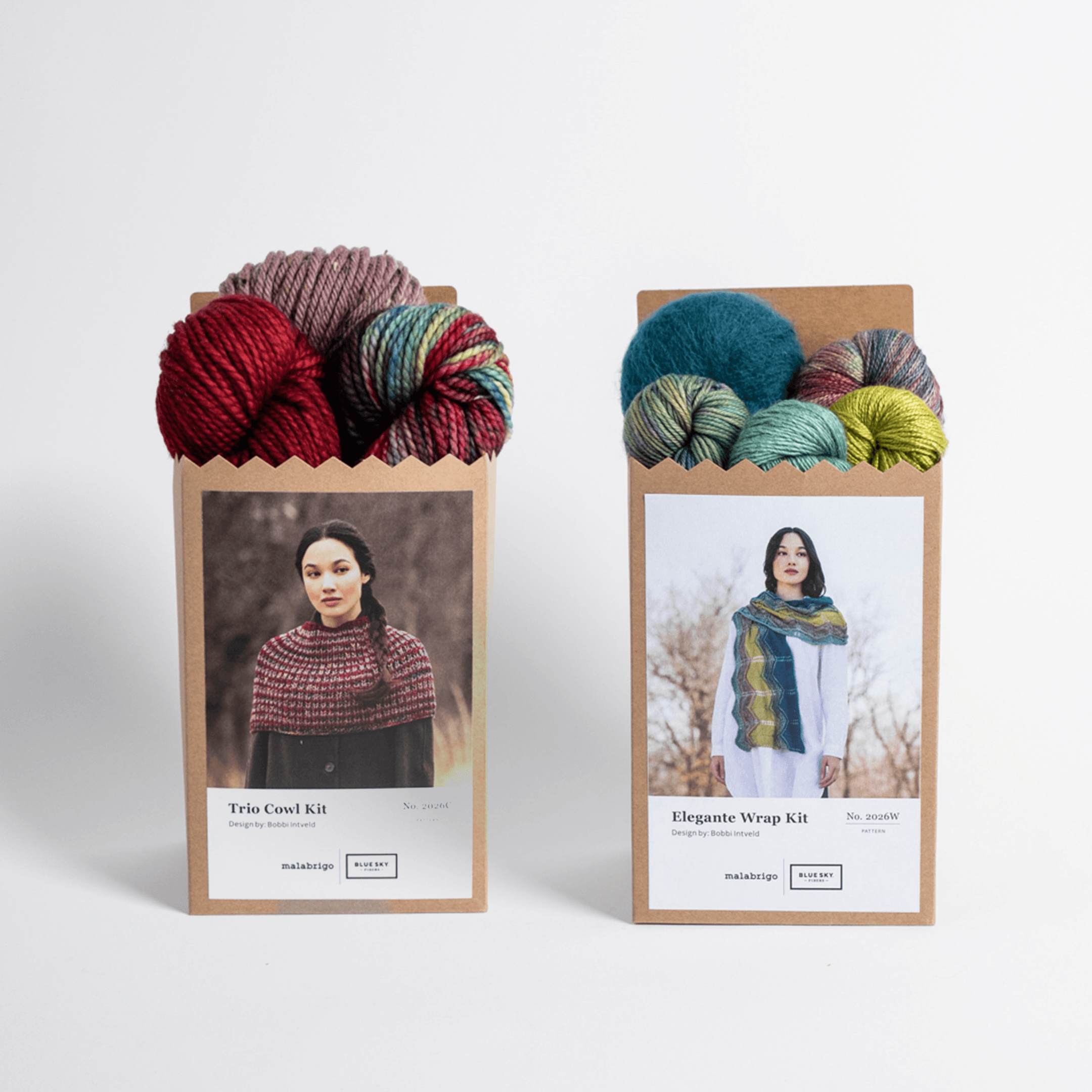 Introducing the 2026 Holiday Knit Kits: Trio Cowl &amp; Elegante Wrap