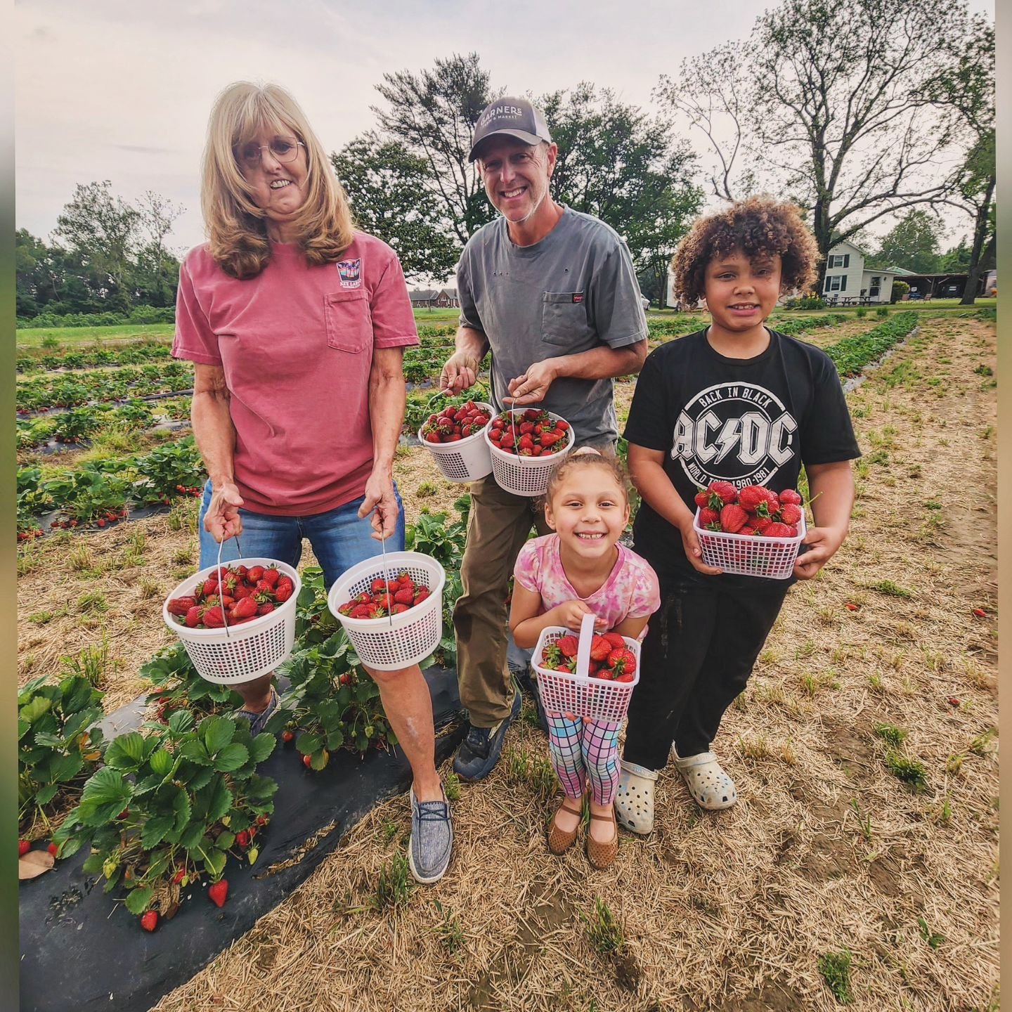 👨🏼&zwj;🌾Farmer Bernard says, &quot;Don't let the cloudy days stop you from enjoying these beauties!&quot; Fields are still loaded with sweet, juicy strawberries! Grab the kiddos (or come solo, it's peaceful that way too 😉) and come by anytime to 