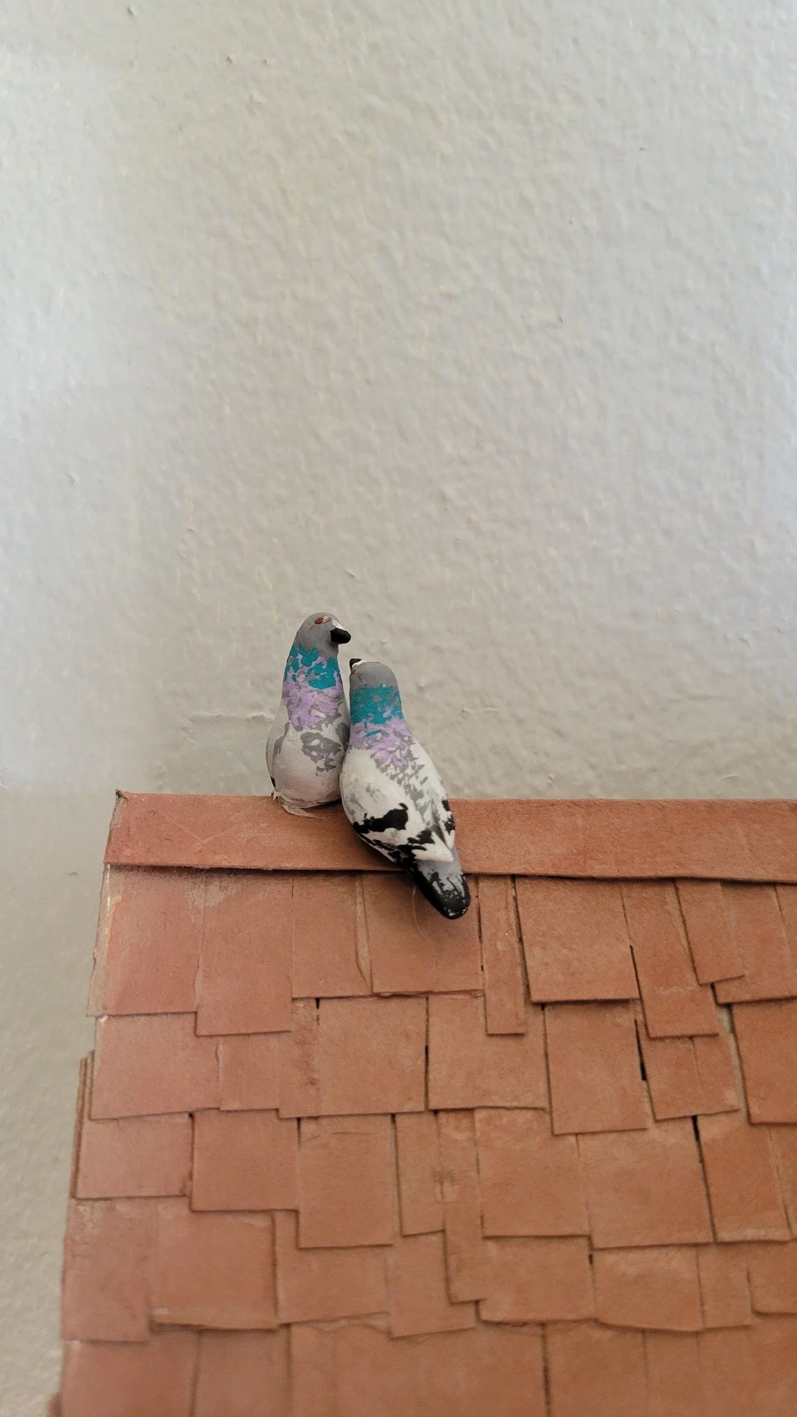 Oaks Pioneer Church - Papier-mache - Pigeon detail - January 2025
