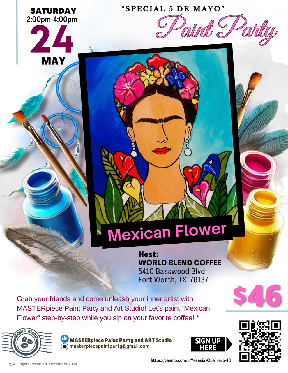 Mexican Flower Paint Party