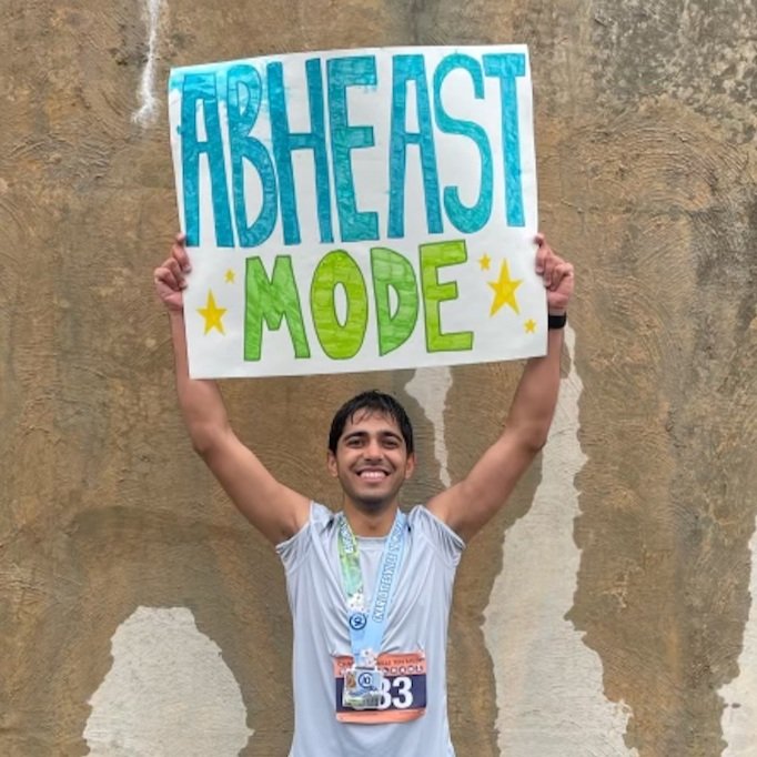 Abhi triumphs in the lab and on the course